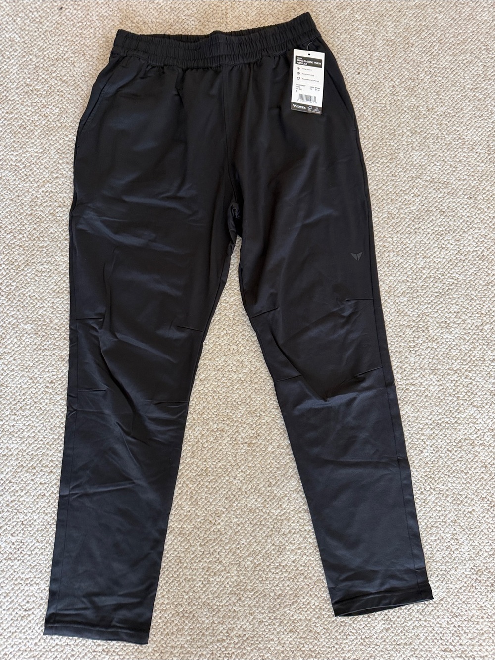 Men's Black Athletic Pants - Lightweight Performance